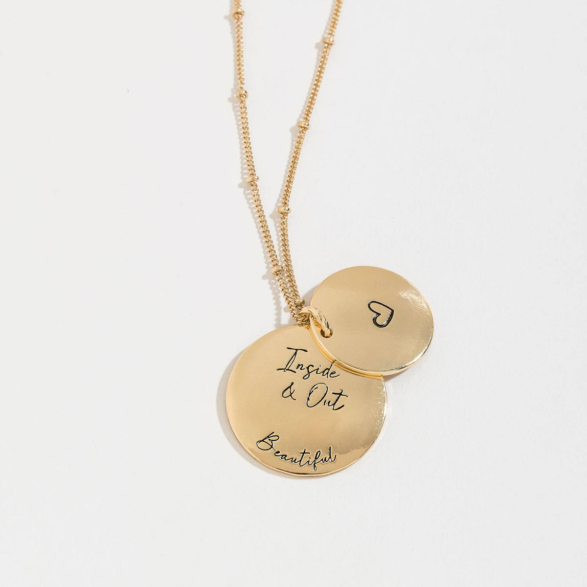 Elegant hidden heart pendant necklace from My Store, featuring a delicate chain and a concealed heart-shaped charm.