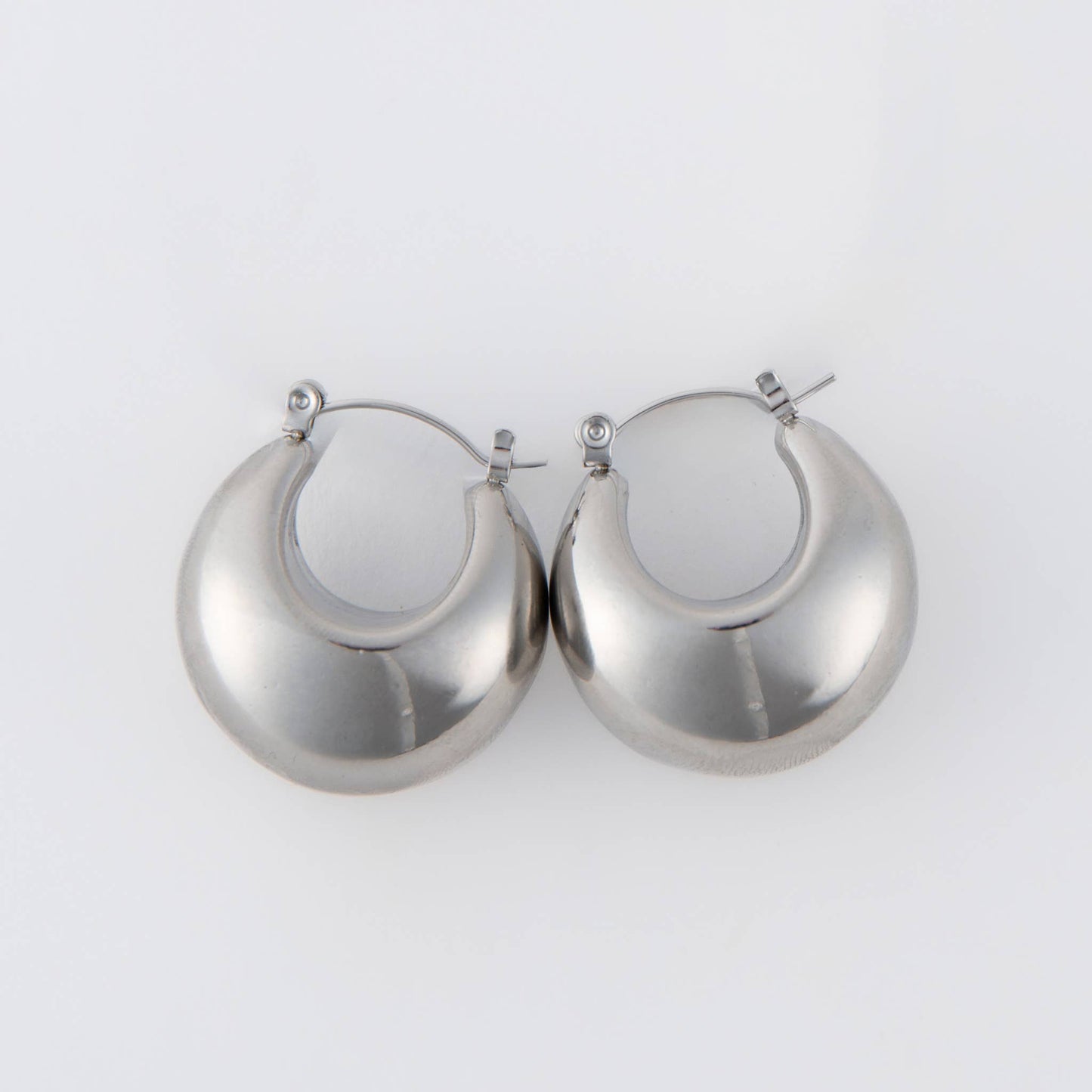 Narelle waterproof yellow gold hoop earrings with bowl design, stylish and durable jewelry from My Store.