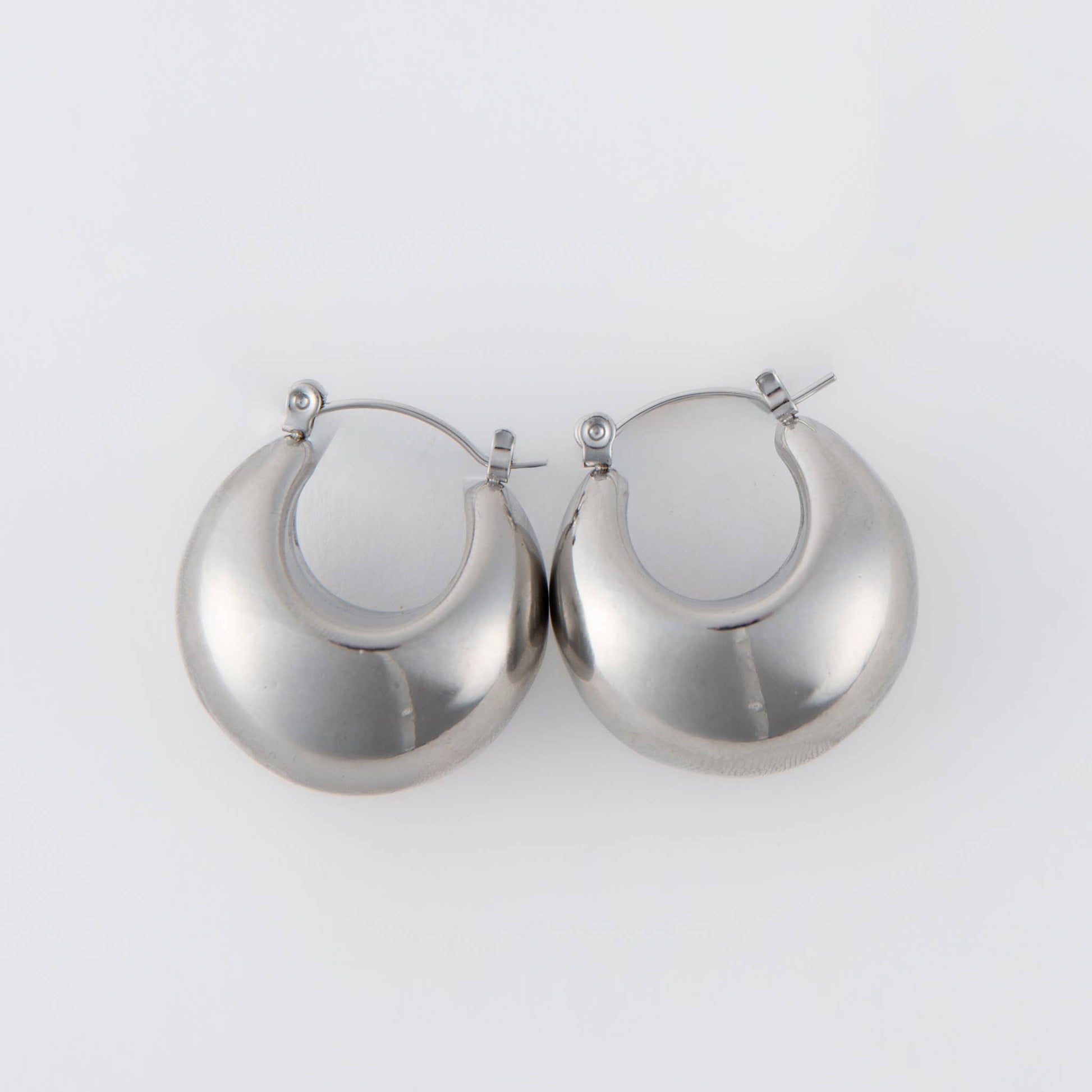 Narelle waterproof yellow gold hoop earrings with bowl design, stylish and durable jewelry from My Store.