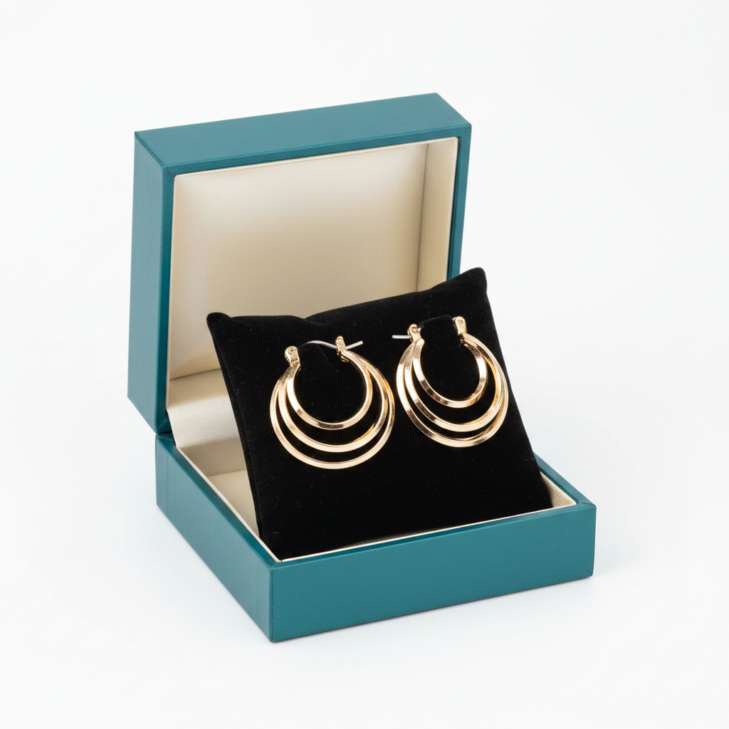 Nickel-free earrings classic hoop