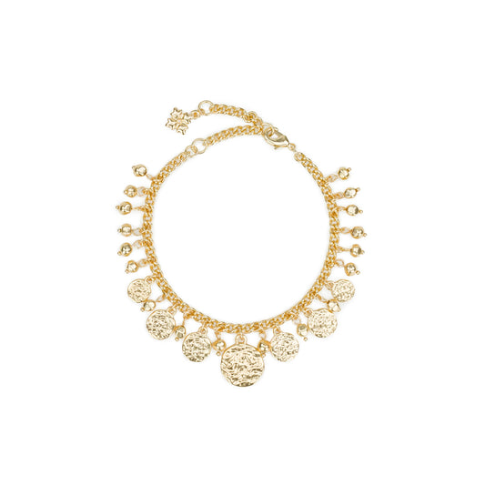 Patricia Nash multi charm bracelet featuring various colorful charms on a silver chain, stylish and versatile jewelry accessory.