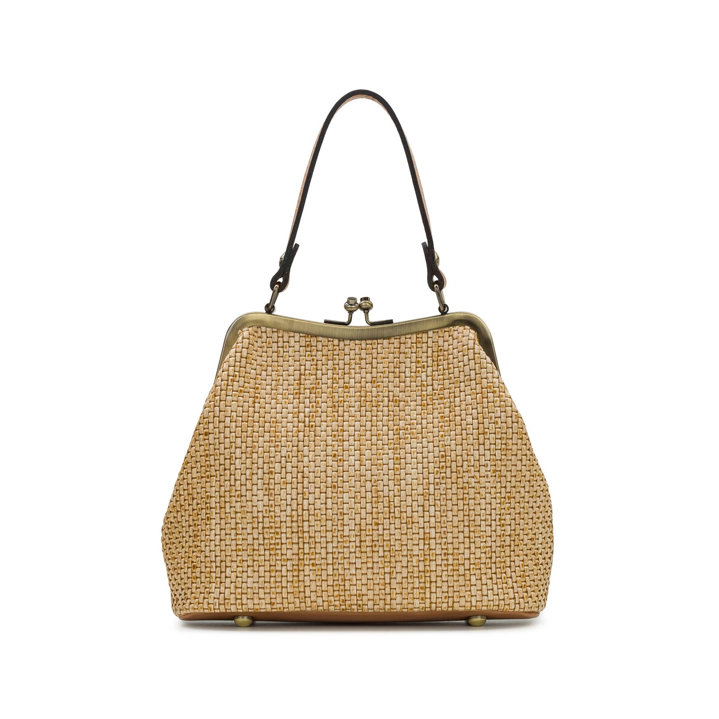 Patricia Nash Laureana Satchel with scarf in burnished woven spring multi, featuring a stylish woven leather design and colorful scarf detail.