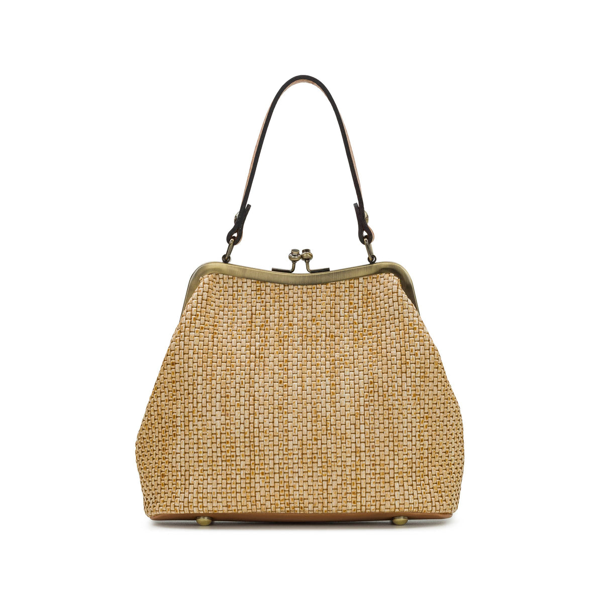 Patricia Nash Laureana Satchel with scarf in burnished woven spring multi, featuring a stylish woven leather design and colorful scarf detail.