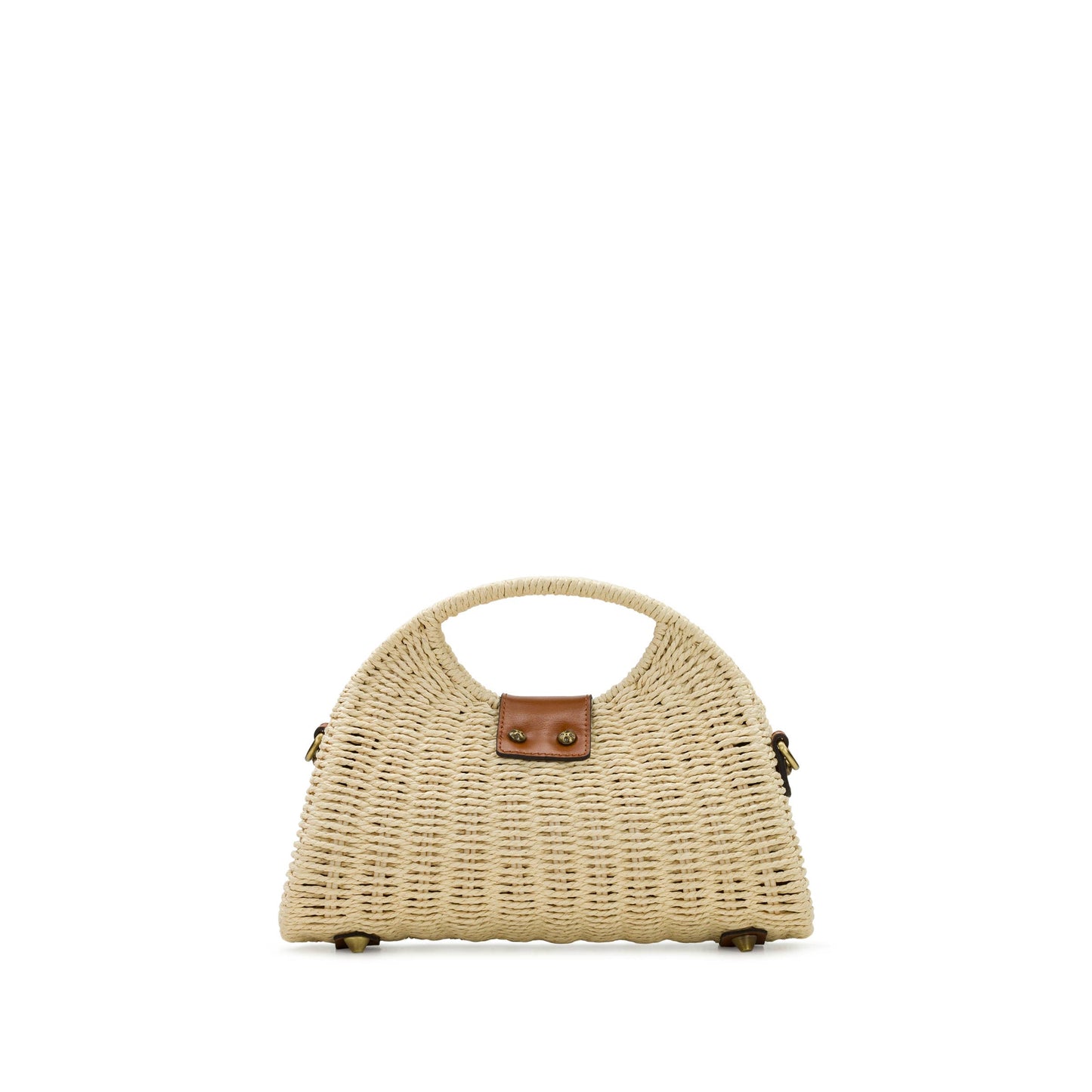 Patricia Nash Sarakino woven top handle bag with attached scarf, featuring a textured weave and elegant design.