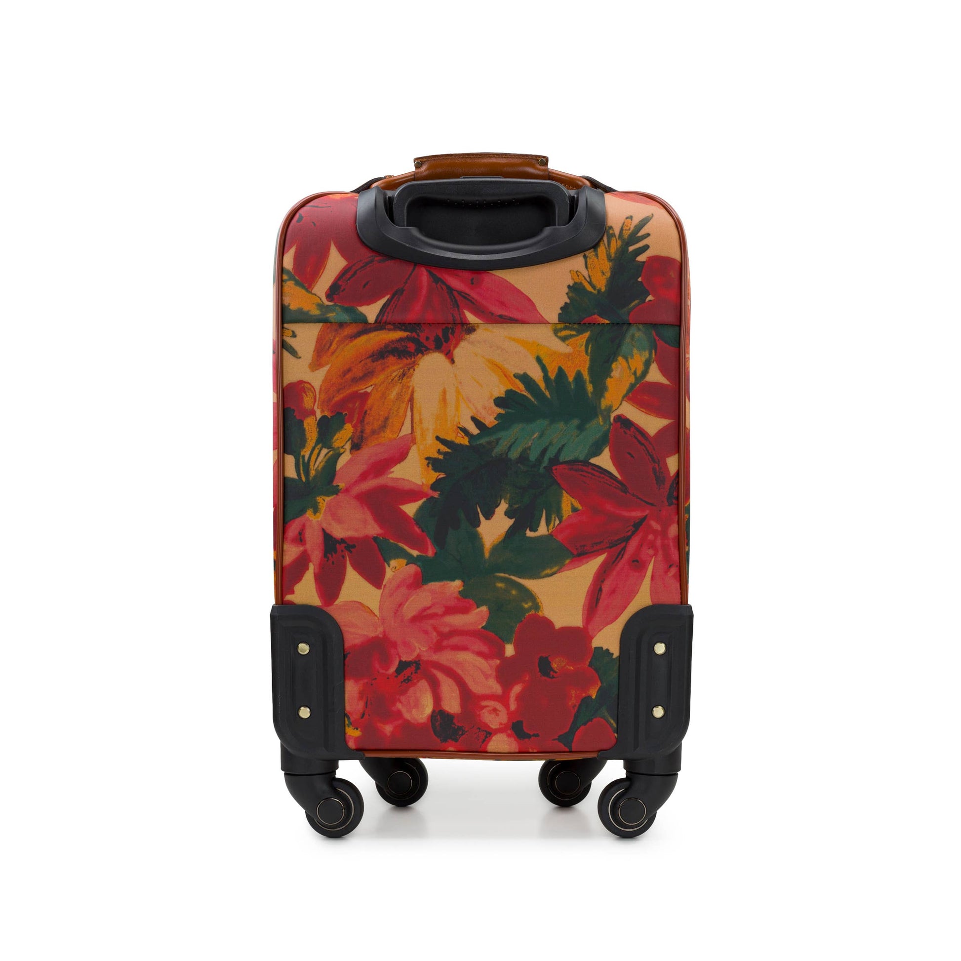 Patricia Nash Vettore Trolley in Spring Multi with floral pattern, featuring a sturdy handle and spacious design for travel.