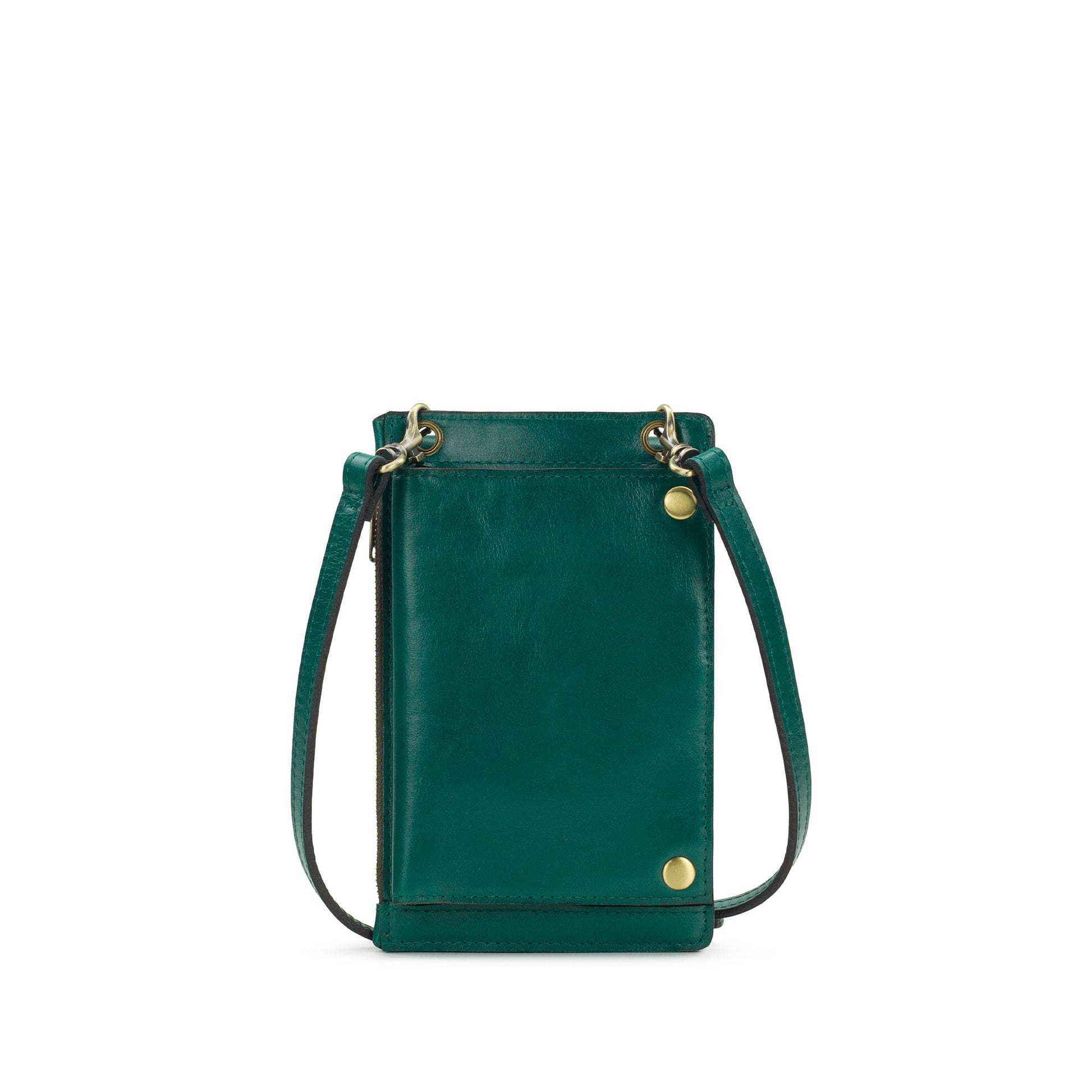 Patricia Nash Chiavella phone crossbody bag with leather strap, featuring a quilted pattern and compact design.