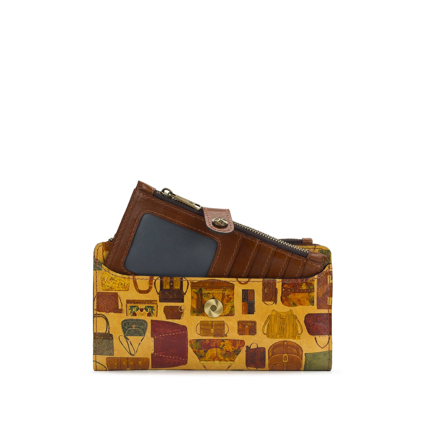 Patricia Nash Paladina Wallet featuring leather construction, multiple card slots, and a classic, stylish design.