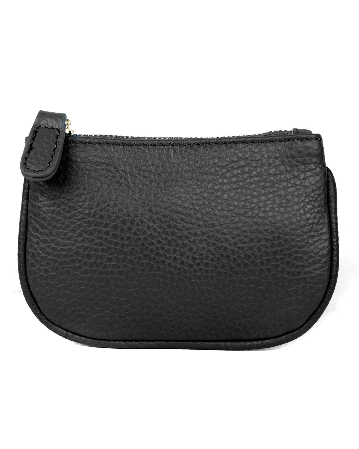 Roma Leathers cowhide leather coin purse with compact design and natural leather texture, ideal for organizing small items.