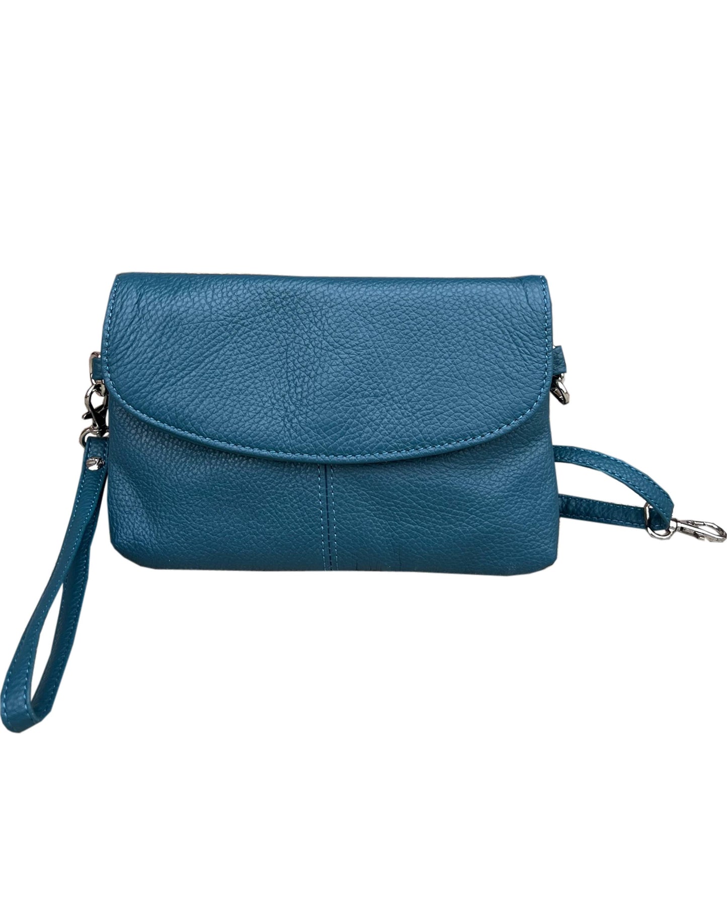 Roma Leathers cowhide leather crossbody clutch bag with sleek design and sturdy strap, perfect for stylish everyday use.