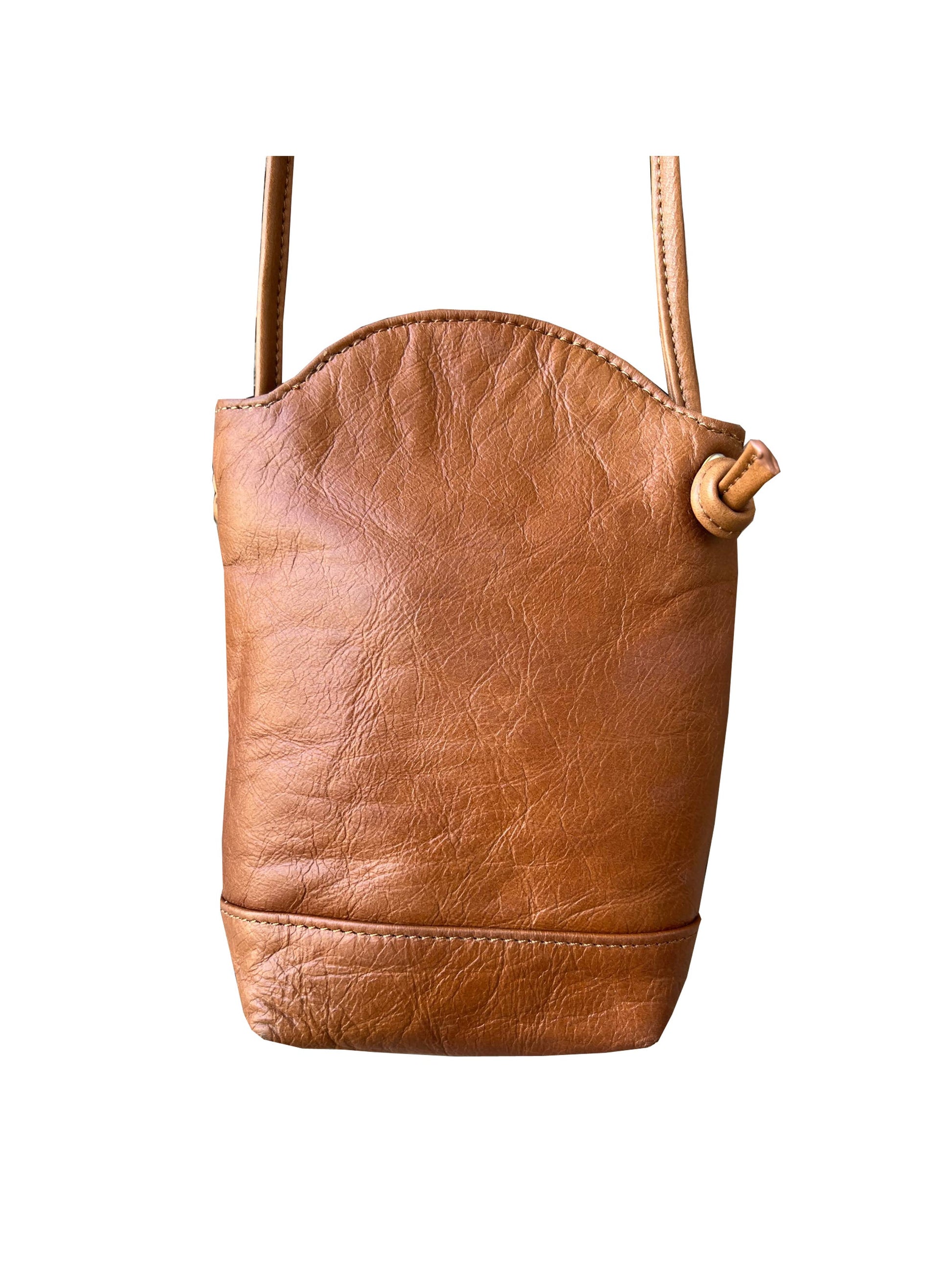 Roma Leathers small cowhide leather crossbody bag with phone pocket, compact and stylish for everyday use