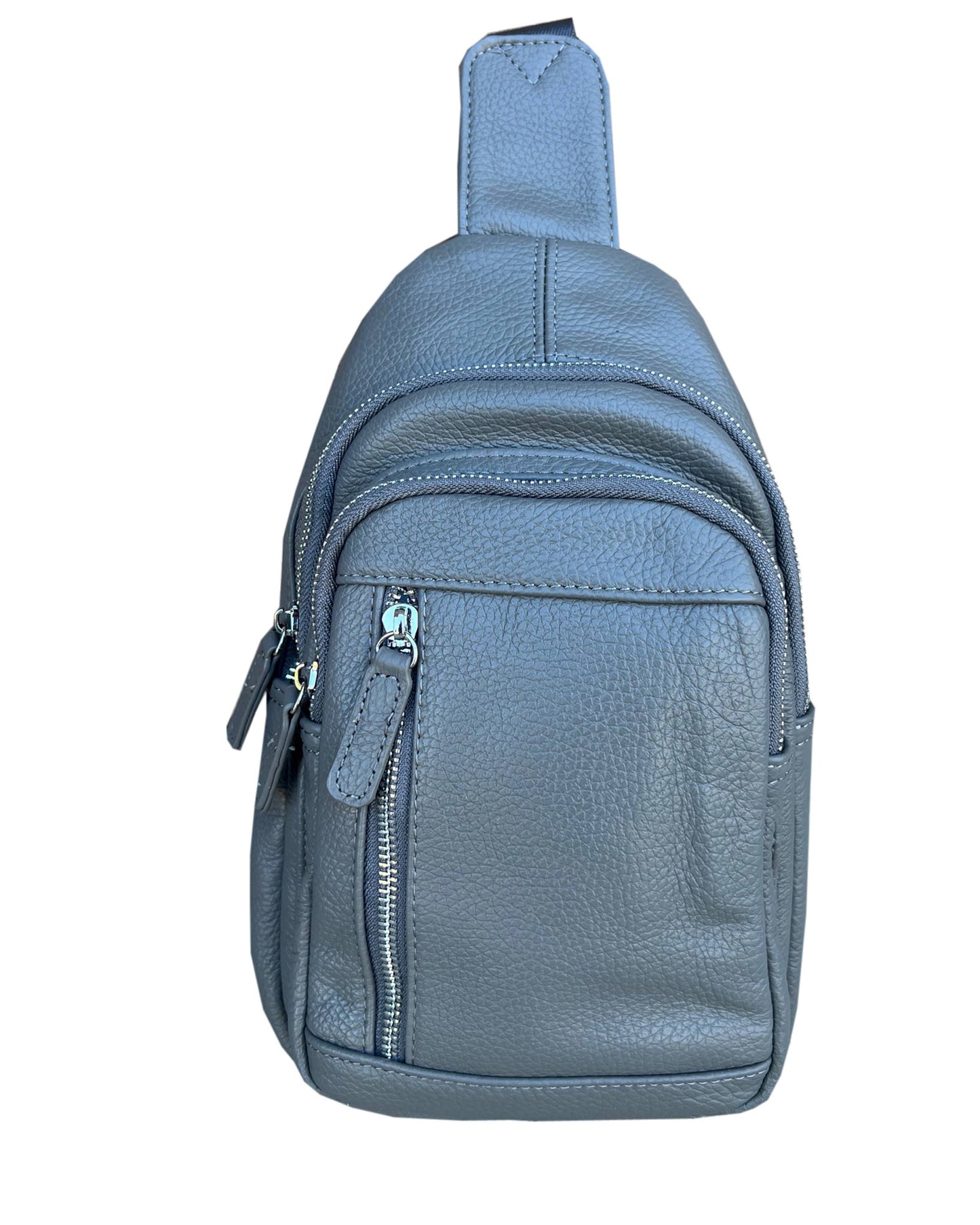Roma Leathers cowhide leather sling bag with adjustable shoulder strap, showcasing a stylish and durable accessory.