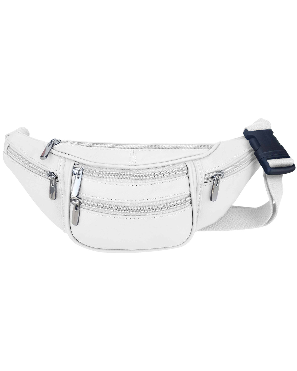 Roma Leathers mini fanny pack featuring a sleek design, adjustable strap, and compact size for convenient carrying.