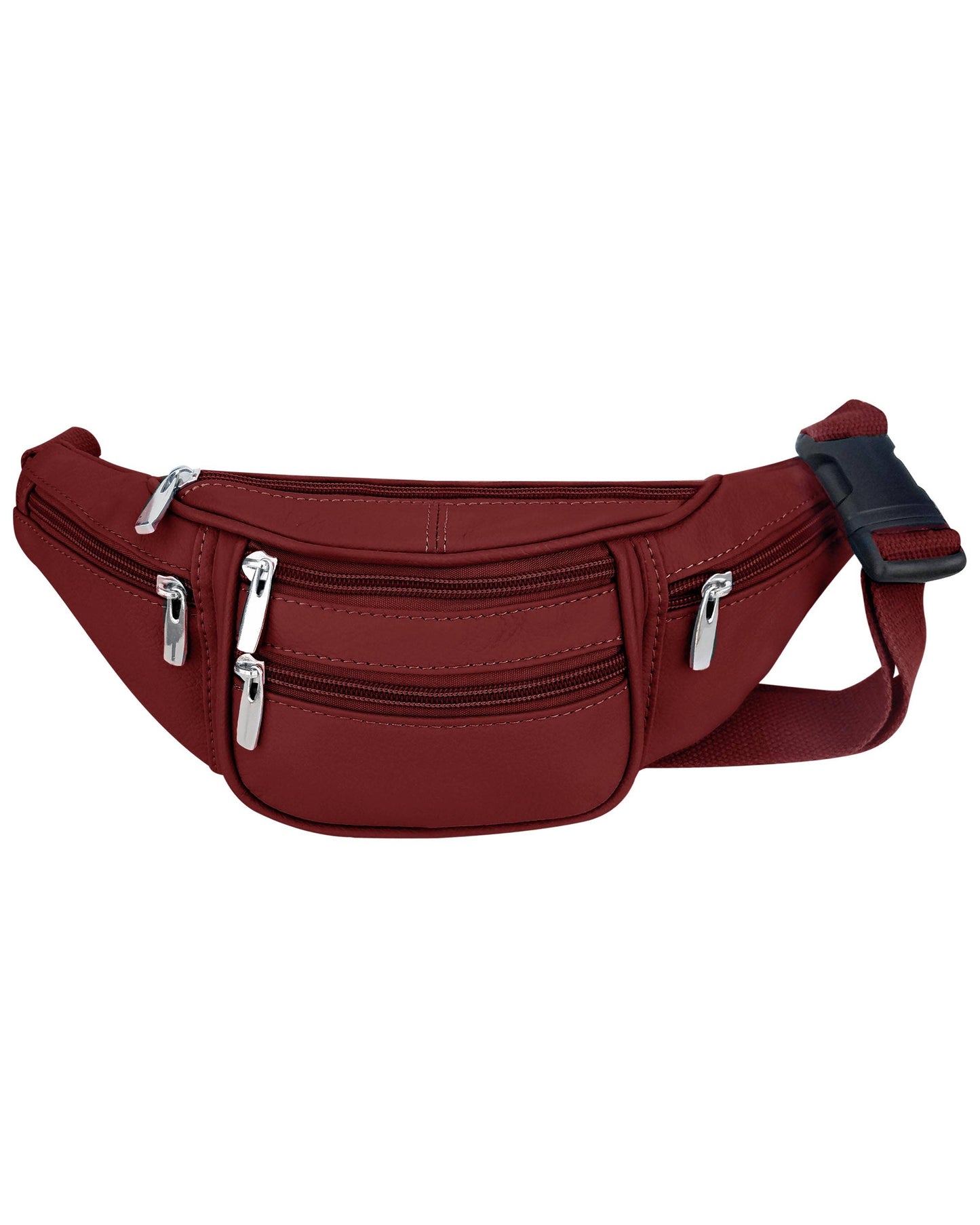 Roma Leathers Mini Fanny Pack in stylish design, featuring a compact leather pouch with adjustable strap for hands-free convenience.