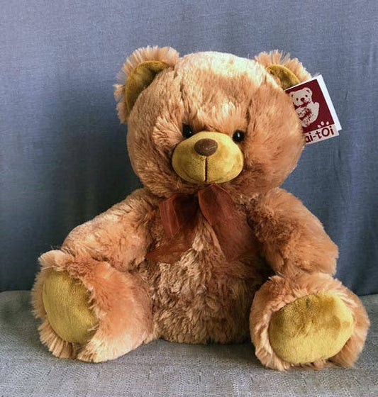 13-inch tall toy bear by Roma Leathers, Inc. featuring soft plush fur and detailed craftsmanship.