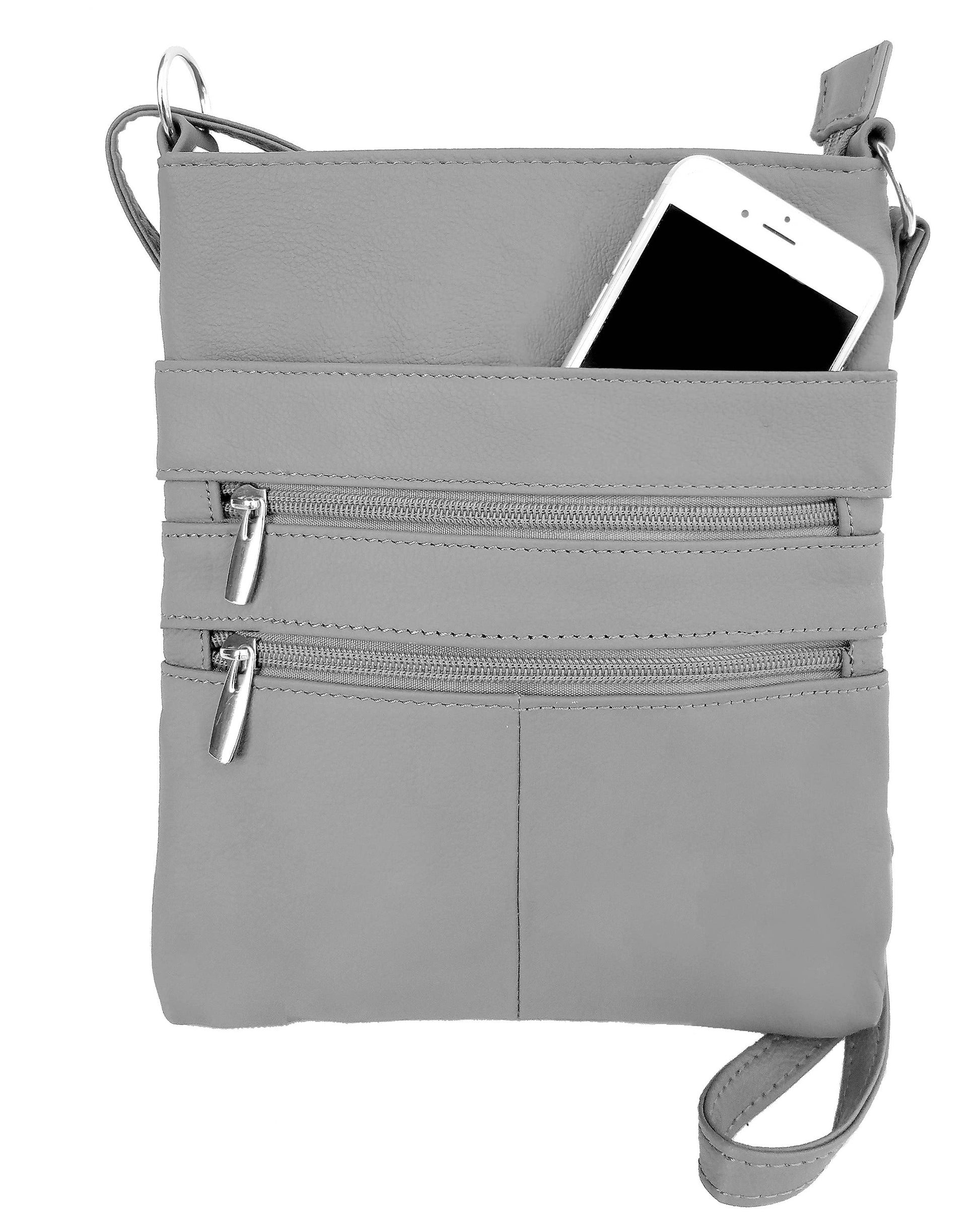 Roma Leathers cowhide leather crossbody shoulder bag with adjustable strap and detailed stitching, showcasing a stylish and durable design.