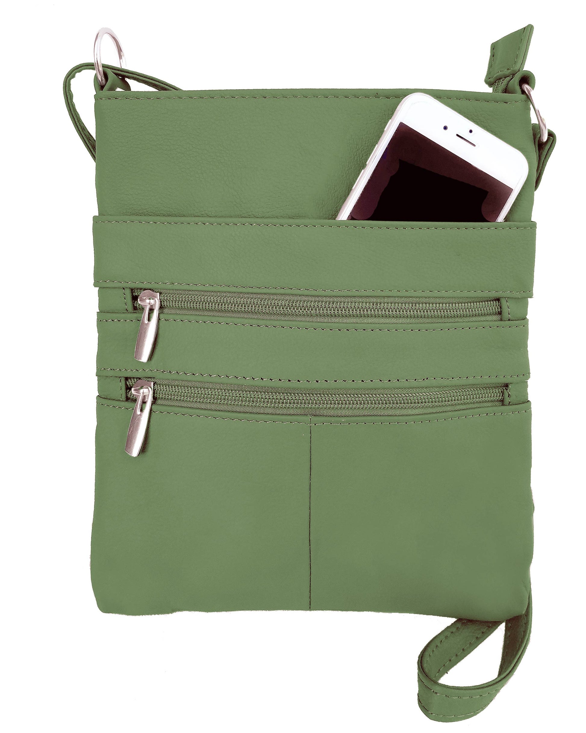 Roma Leathers cowhide leather crossbody shoulder bag with adjustable strap and sleek design, perfect for everyday use.