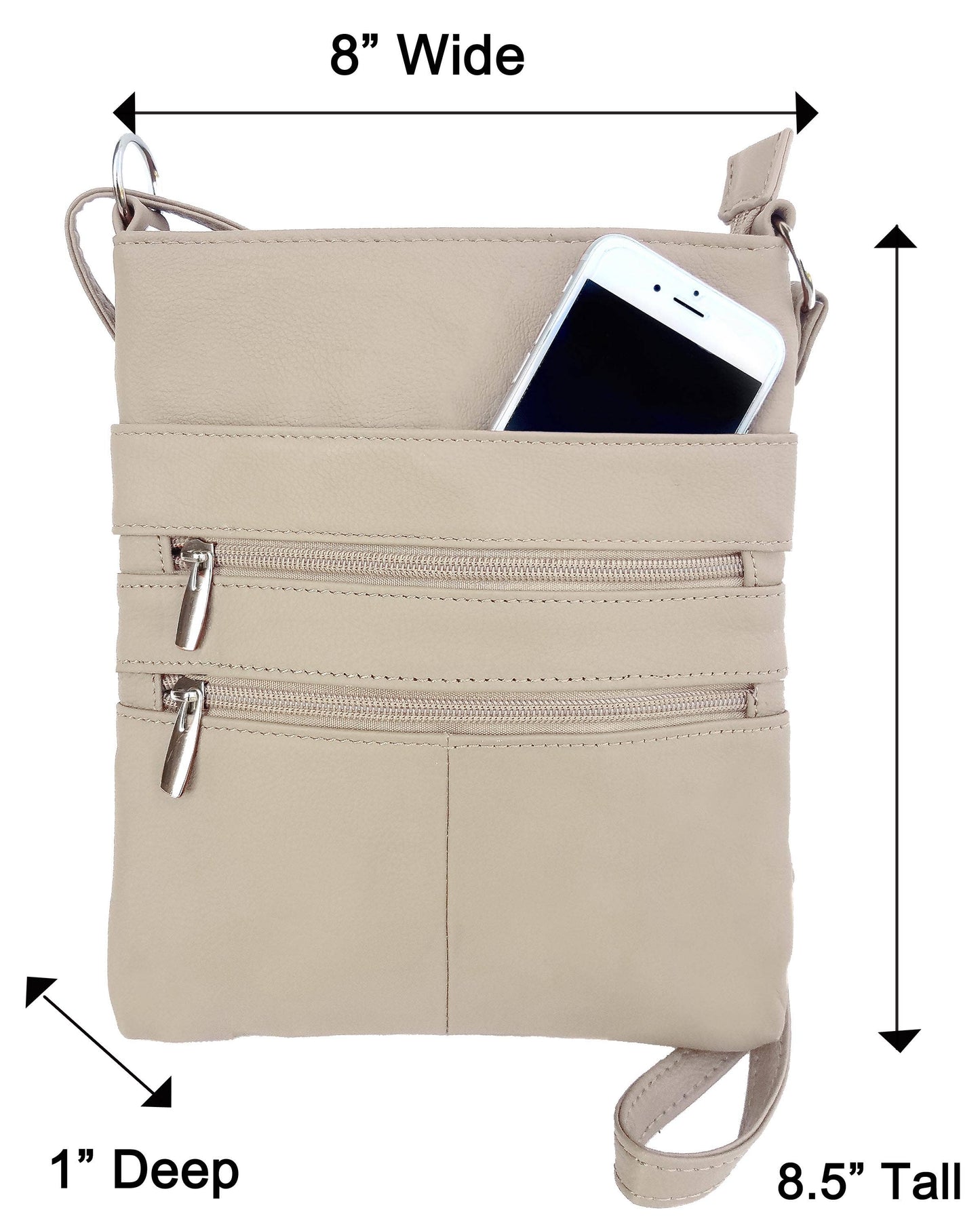 Romaleathers Inc. cowhide leather crossbody shoulder bag with adjustable strap and polished finish, showcasing rich leather texture.