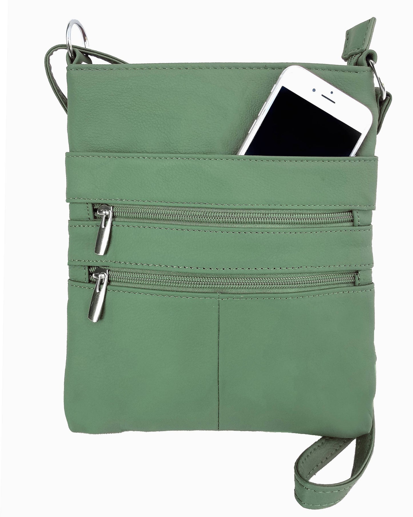Roma Leathers cowhide leather crossbody shoulder bag with adjustable strap and stylish design, perfect for everyday use.