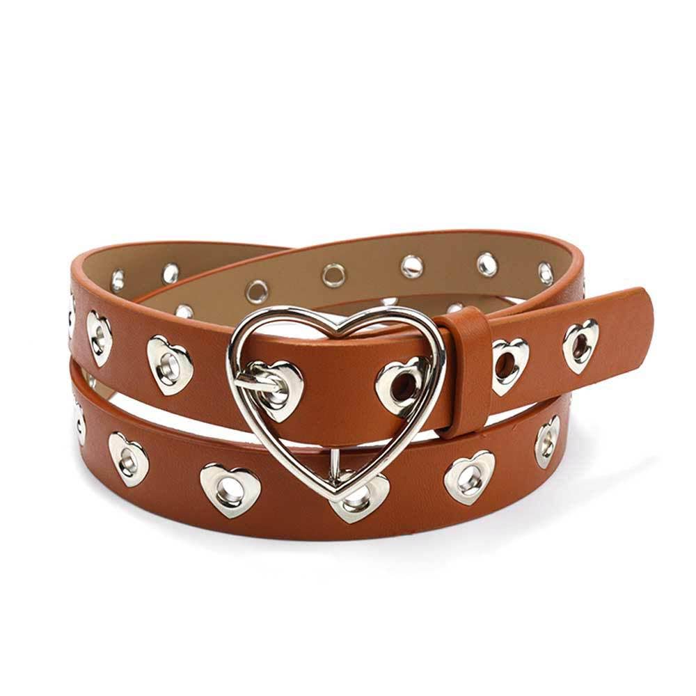 Heart-shaped belt from SALINA TRADING INC featuring a stylish design and a heart motif, perfect for fashion accessories.