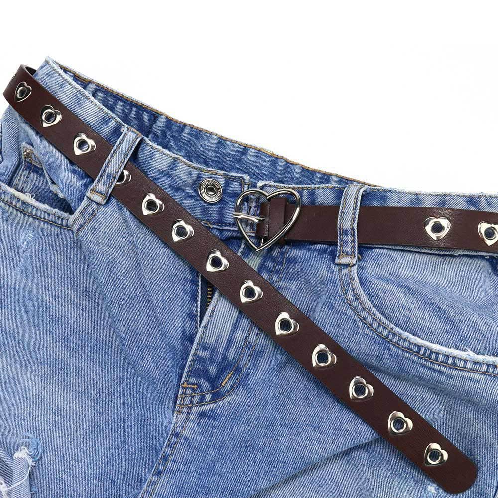 Heart-shaped belt from SALINA TRADING INC featuring a stylish design with a heart motif and adjustable strap.