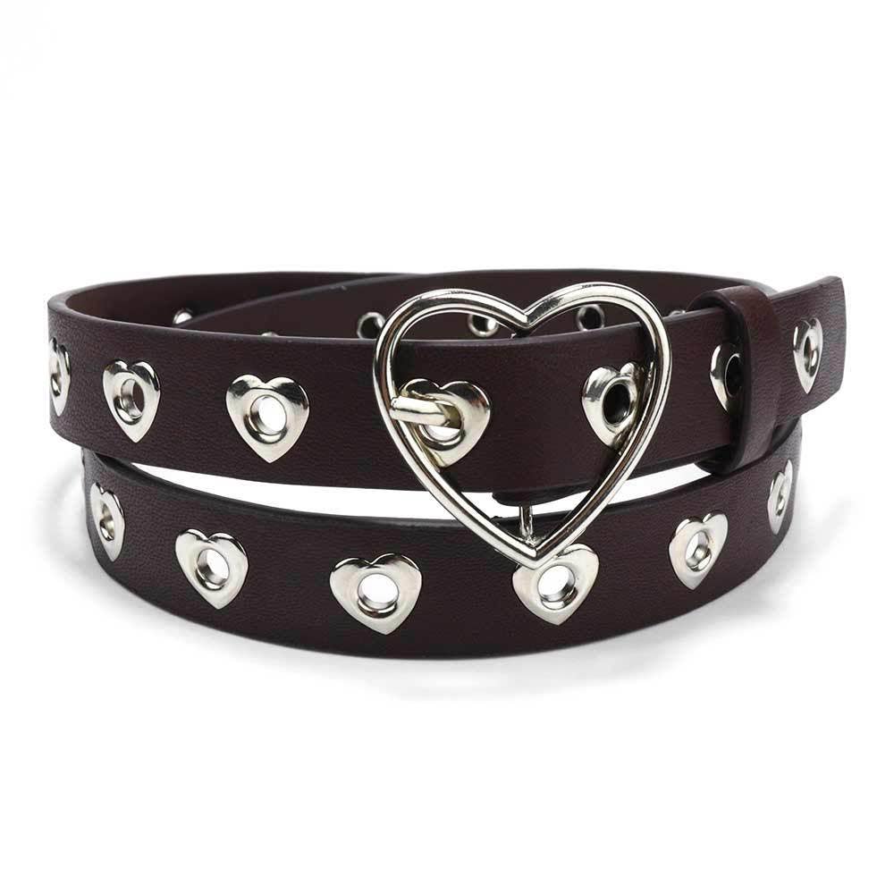 Heart-shaped belt from SALINA TRADING INC with a sleek design, perfect for stylish accessories and fashion statements.