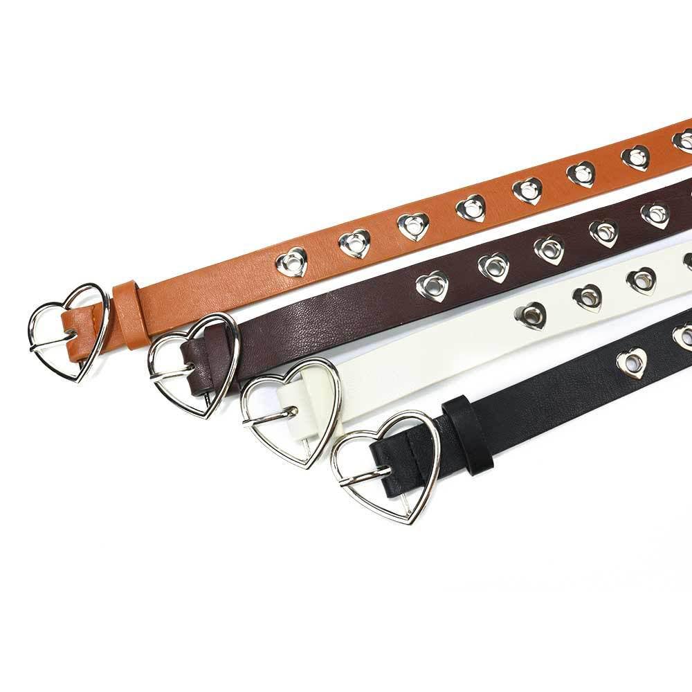 Heart-shaped belt from SALINA TRADING INC with a stylish design, featuring a heart motif and a sleek buckle.