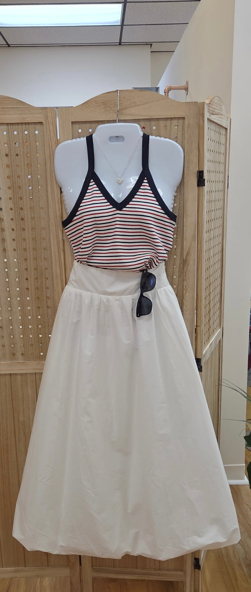 Ladies solid color wide waistband skirt by Sweetkama, featuring a flowing fabric and a comfortable fit.