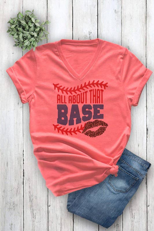 Unisex short sleeve V-neck T-shirt by Top Avenue, shown in a casual fit with a soft fabric and classic V-neck design.