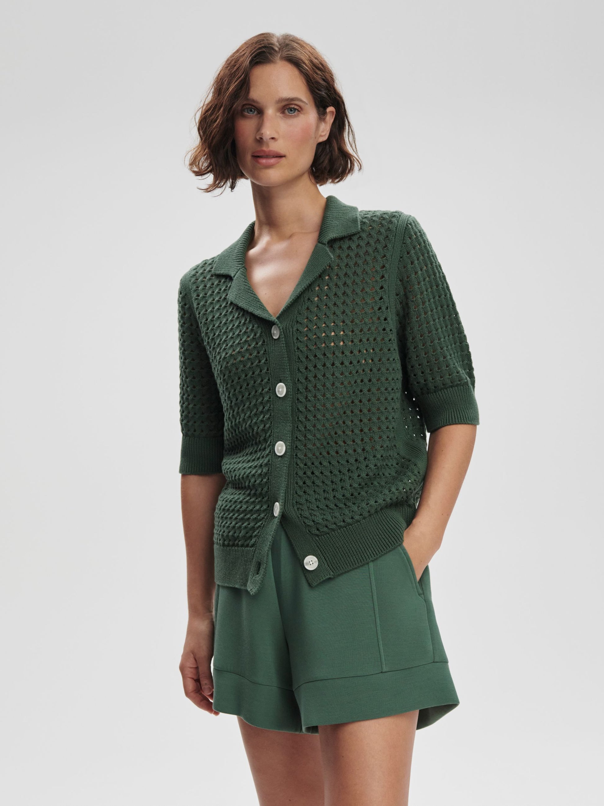 Ellie Knit Shirt by Varley featuring a cozy, stylish knit design in a versatile color, perfect for casual or layered looks.