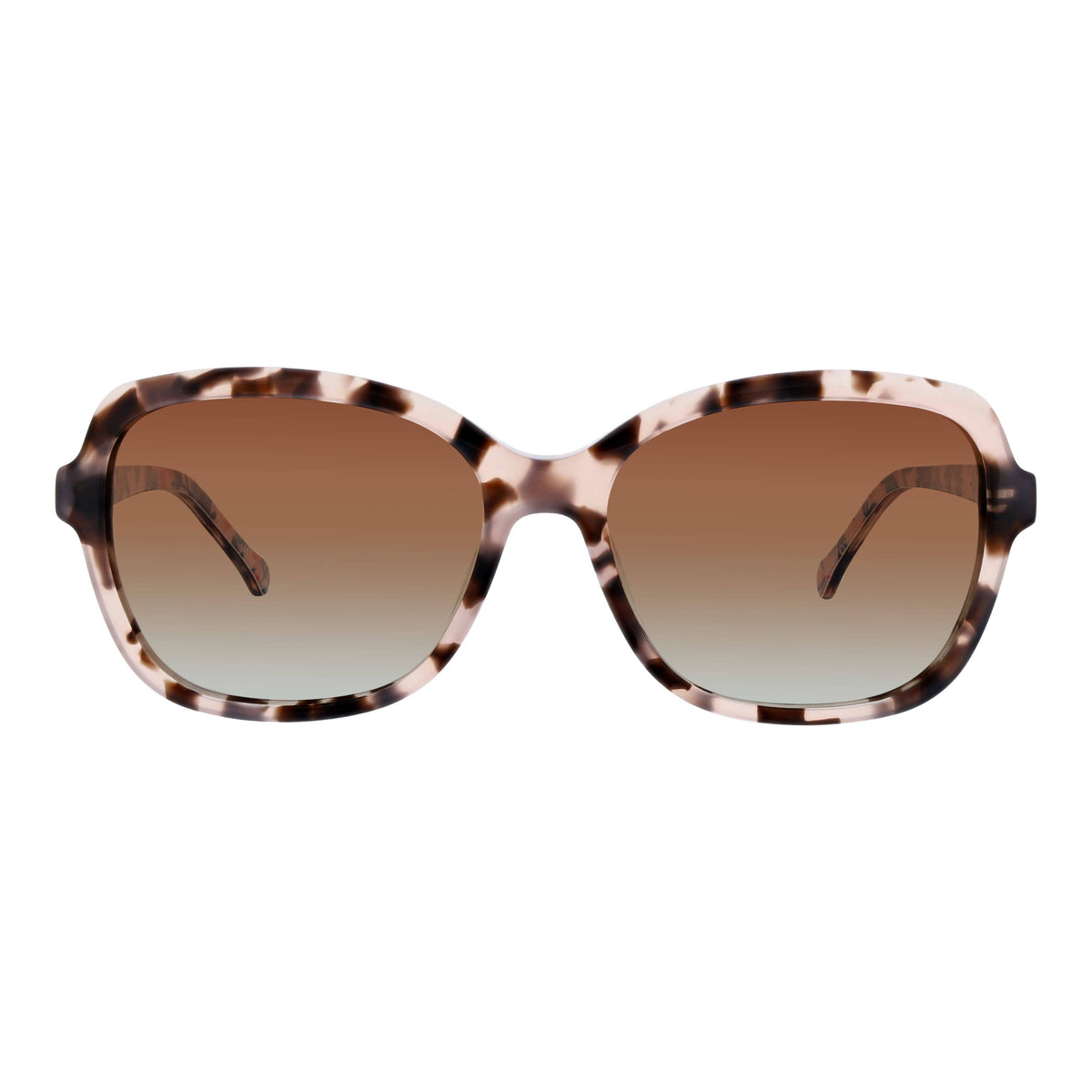 Vera Bradley Eyewear Mara Paradise Coral polarized sunglasses with coral-colored frames and tinted lenses.