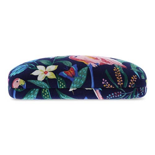 Vera Bradley Eyewear Reader Case with a colorful flamingo and garden pattern, soft fabric interior for storing reading glasses.