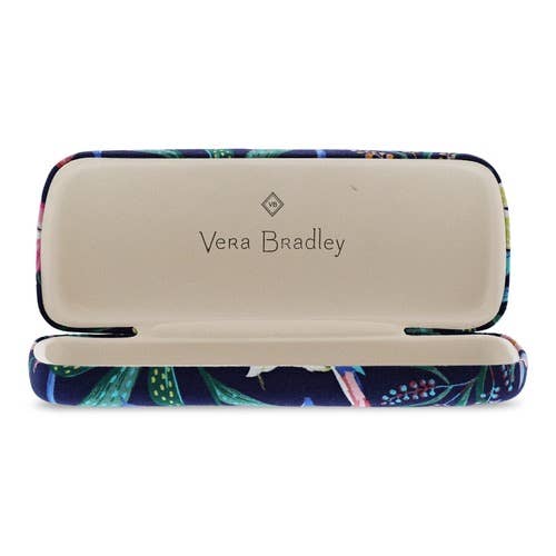 Vera Bradley Eyewear Reader Case with Flamingo Garden pattern, pink and green floral design for storing reading glasses.
