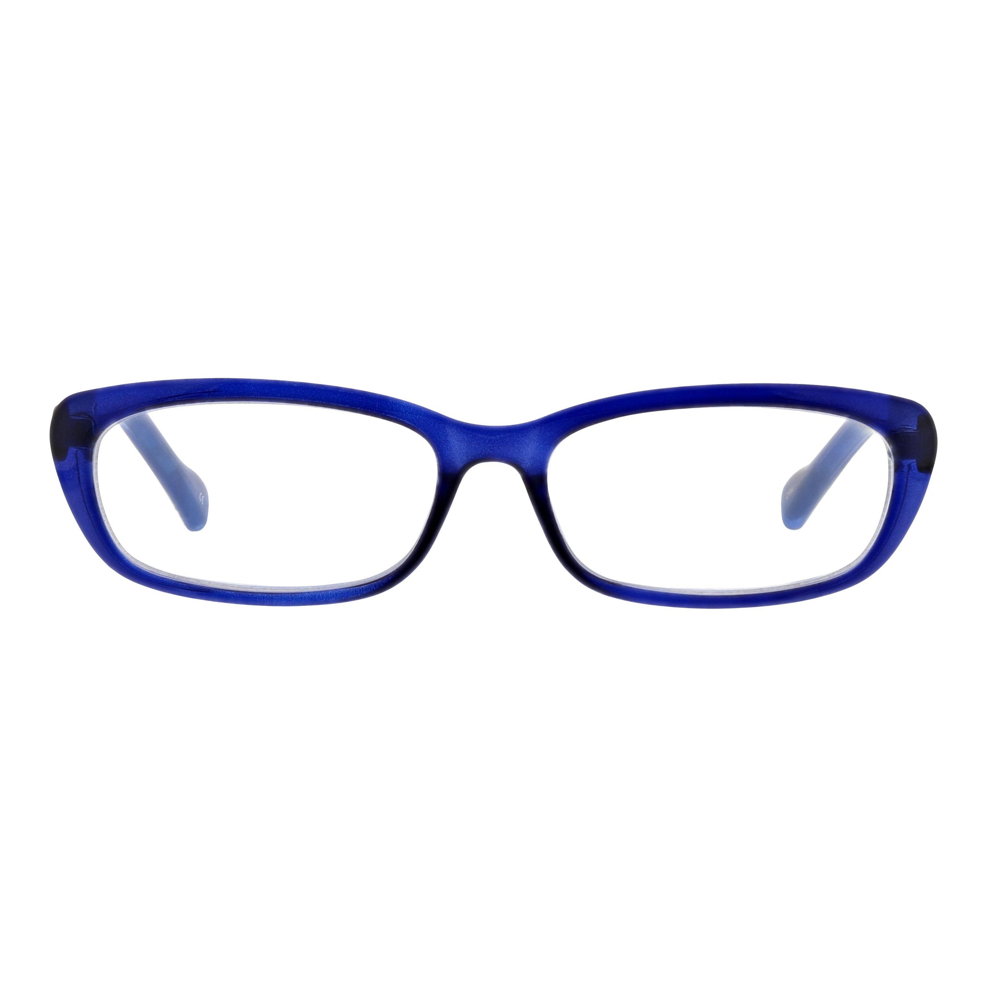 Vera Bradley Tina Parisian Bouquet blue light readers with floral patterned frames and clear lenses for digital eye protection.